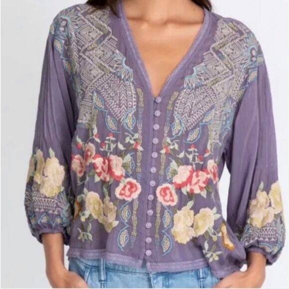 Johnny Was Tops - Johnny Was Castana Blouse Sz XS